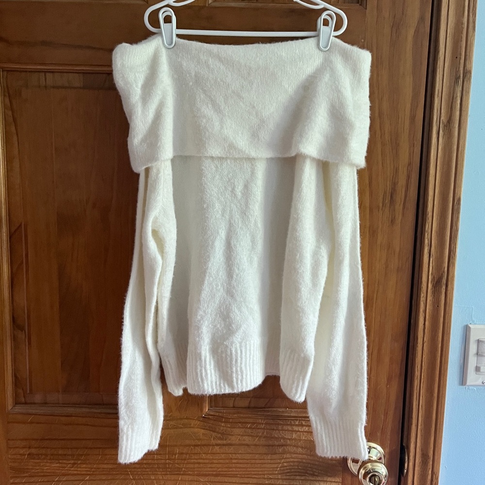 H&M white off the shoulder sweater